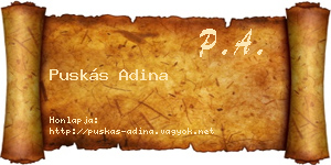 Puskás Adina névjegykártya
